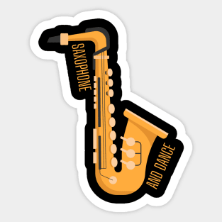 saxophone and dance Sticker